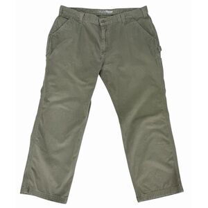 Carhartt Relaxed Fit Twill Utility Cargo Work Pant Green Men's 42x30 (Fit 42x29)